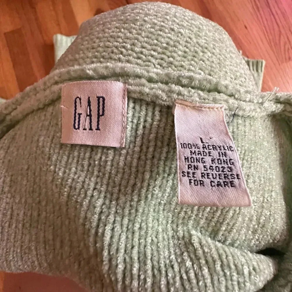 VINTAGE x GAP Womens Mint Green Soft Cozy Sweater, 90s, Y2K l SIZE LARGE - Picture 6 of 6